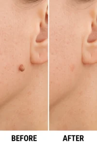 Skin tags removal Nottinghamshire before and after