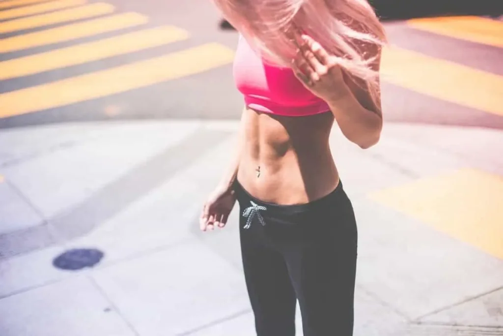 Woman with toned stomach after LA-EMS Body Sculpting Treatment Nottinghamshire 